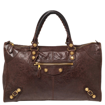 Balenciaga Cigar Fonce Leather GGH Work Tote