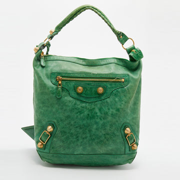 Balenciaga Green Leather Arena GGH Giant 21 Classic Day Bag