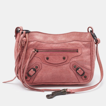 Balenciaga Pink Leather Classic Hardware Shoulder Bag