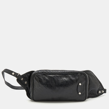Balenciaga Black Leather Belt Bag