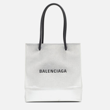 Balenciaga Grey/Black Leather North South Shopping XXS Tote