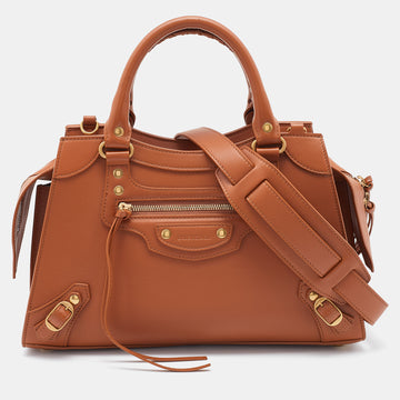 Balenciaga Brown Leather Small Neo Classic City Tote