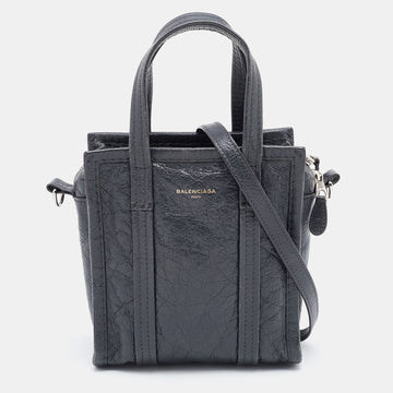 Balenciaga Grey Leather XS Bazar Shopper Tote