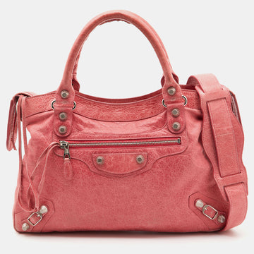 BALENCIAGA Pink Leather RSH Town Bag