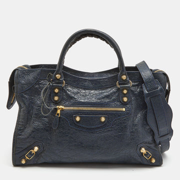 BALENCIAGA Dark Blue Leather RGH City Tote