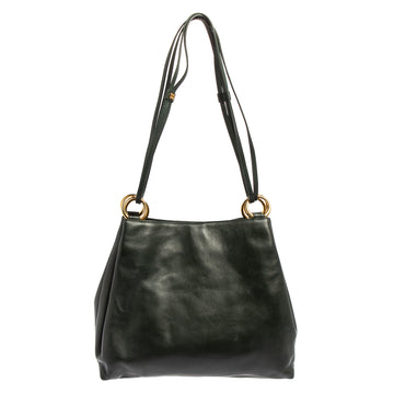 BALLY Green Leather Hobo