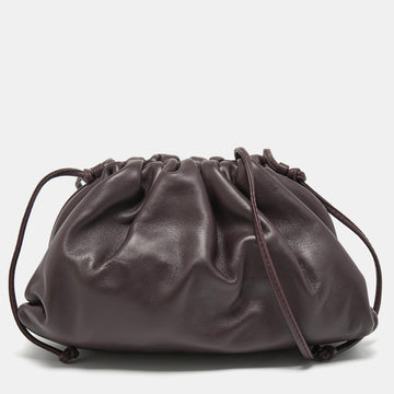 BOTTEGA VENETA Plum Leather Mini The Pouch Bag