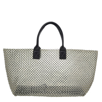 Bottega Veneta Light Olive/Black Intrecciato PVC And Leather Limited Edition Cabat Tote