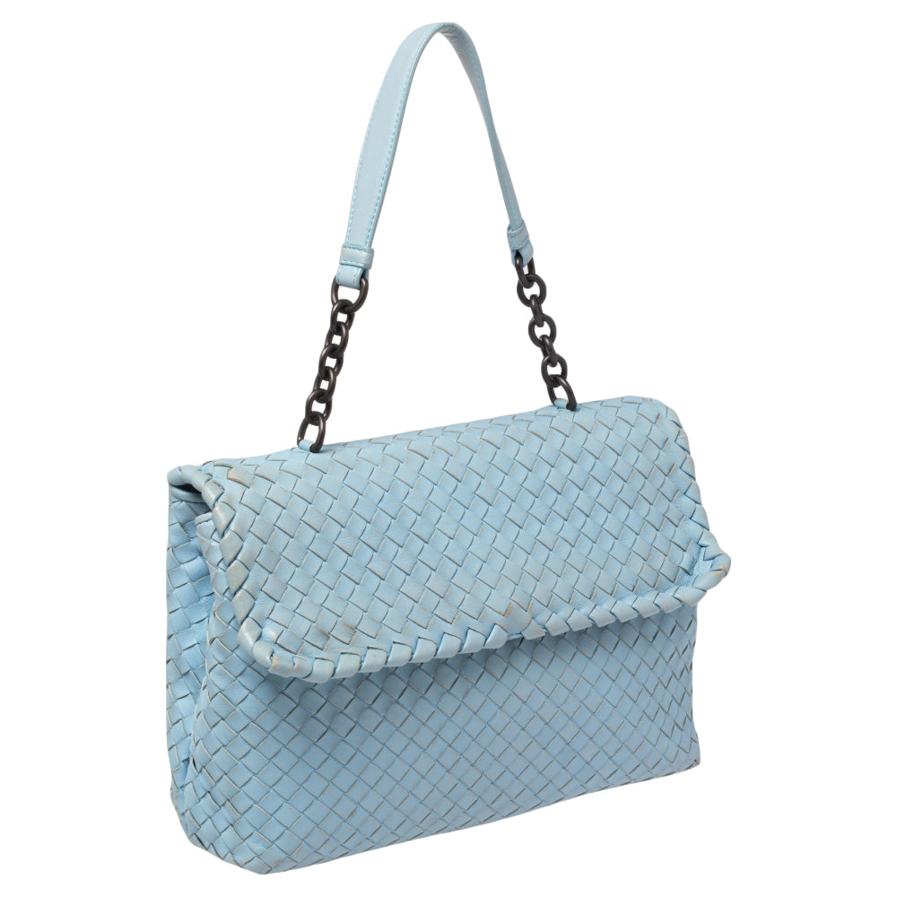 Bottega veneta best sale light blue bag