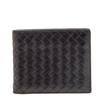 Bottega Veneta Dark Brown Intrecciato Leather Bifold Wallet