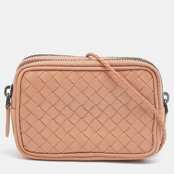 Bottega Veneta Peach Intrecciato Leather Shoulder Bag