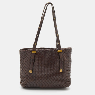 Bottega Veneta Brown Intrecciato Leather Tote