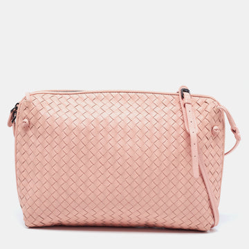 Bottega Veneta Pink Intrecciato Leather Large Nodini Crossbody Bag