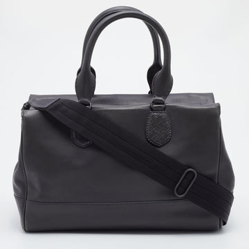 Bottega Veneta Grey Intrecciato Leather Tote