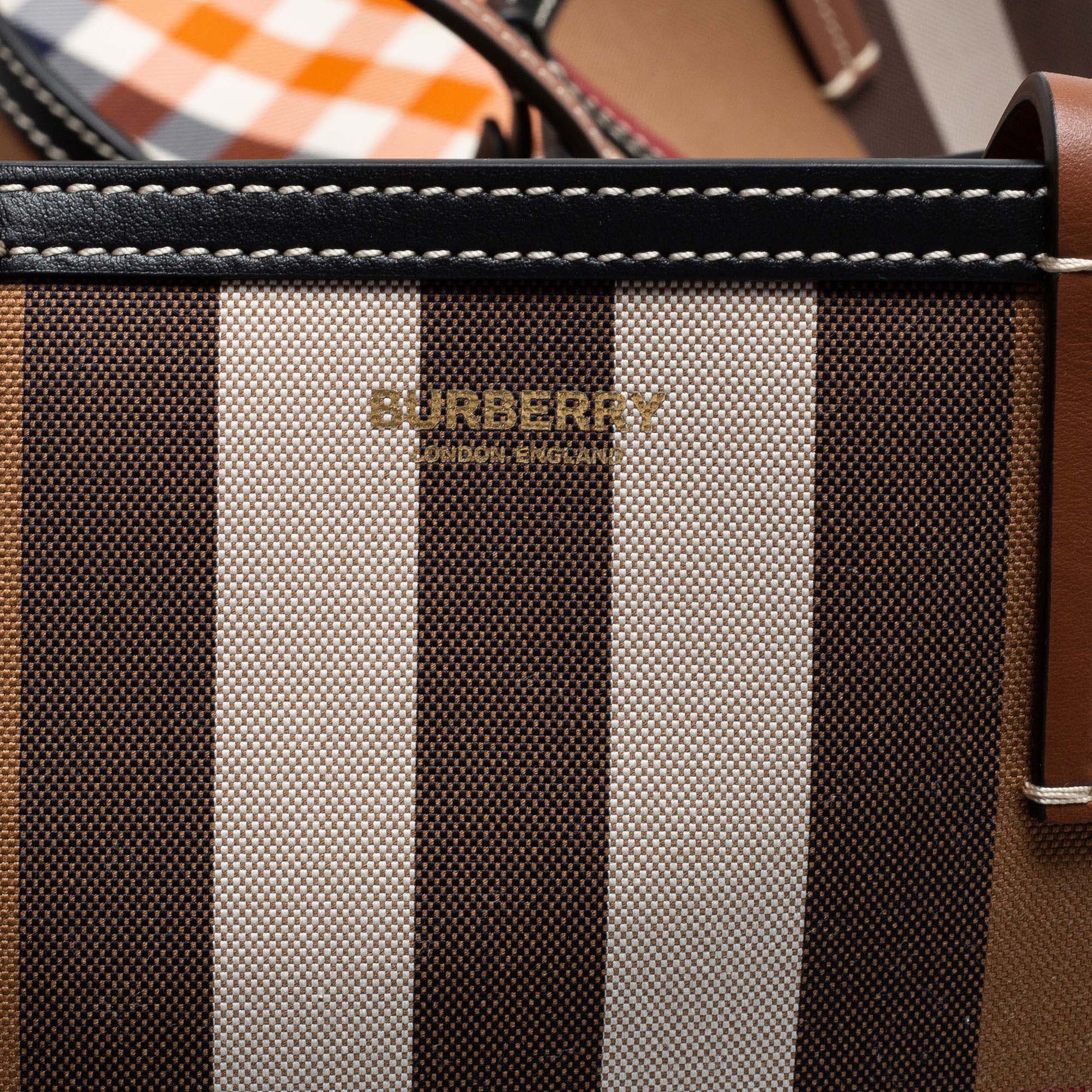 Burberry Birch Brown Check Canvas and Leather Extra Large Beach Tote  Burberry