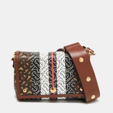 Burberry Multicolor TB-Print Coated Canvas and Leather Hackberry Crossbody Bag