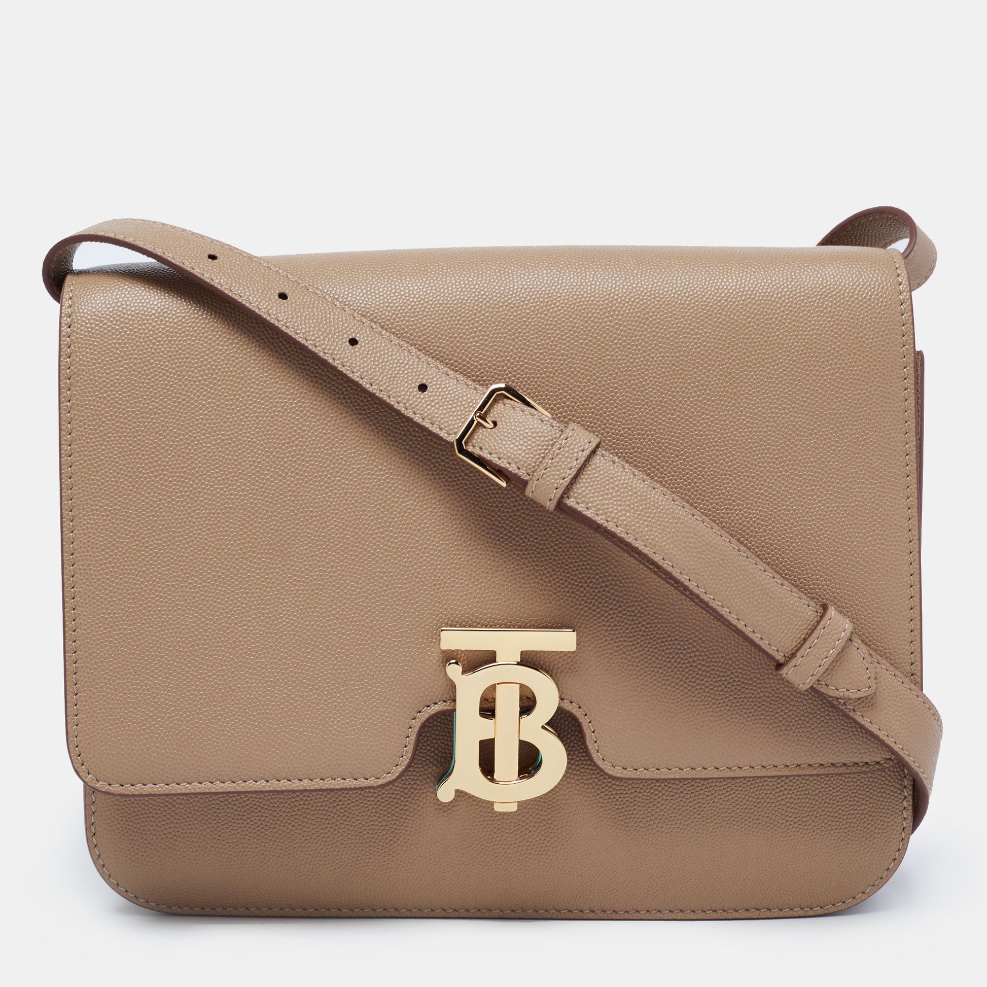 The barrel leather handbag Burberry Beige in Leather - 32954097