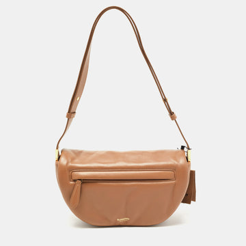 Burberry Brown Leather Small  Olympia Shoulder Bag