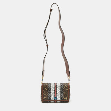 Burberry Multicolor TB Print Coated Canvas and Leather Hackberry Crossbody Bag