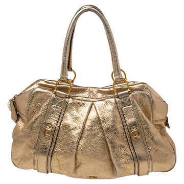 Burberry Metallic Gold Leather Large Prorsum Satchel