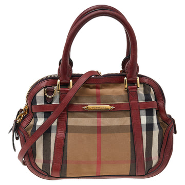 Burberry Beige/Brown Canvas And Leather Small Orchard Bowling Bag