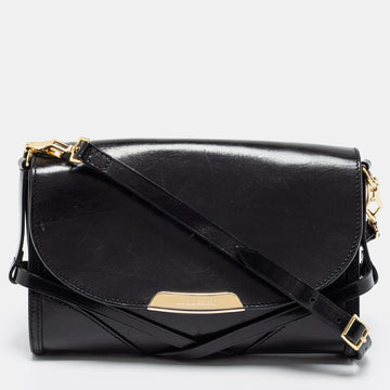 Burberry Black Leather Abbott Crossbody Bag