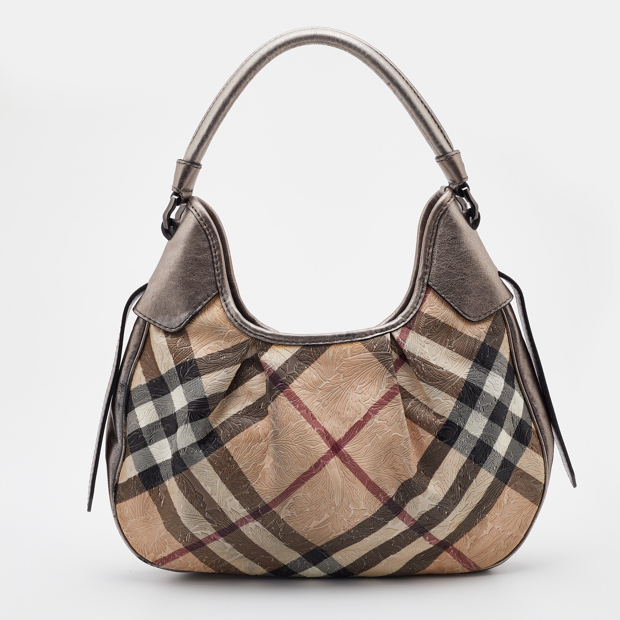 Burberry nova clearance check hobo bag