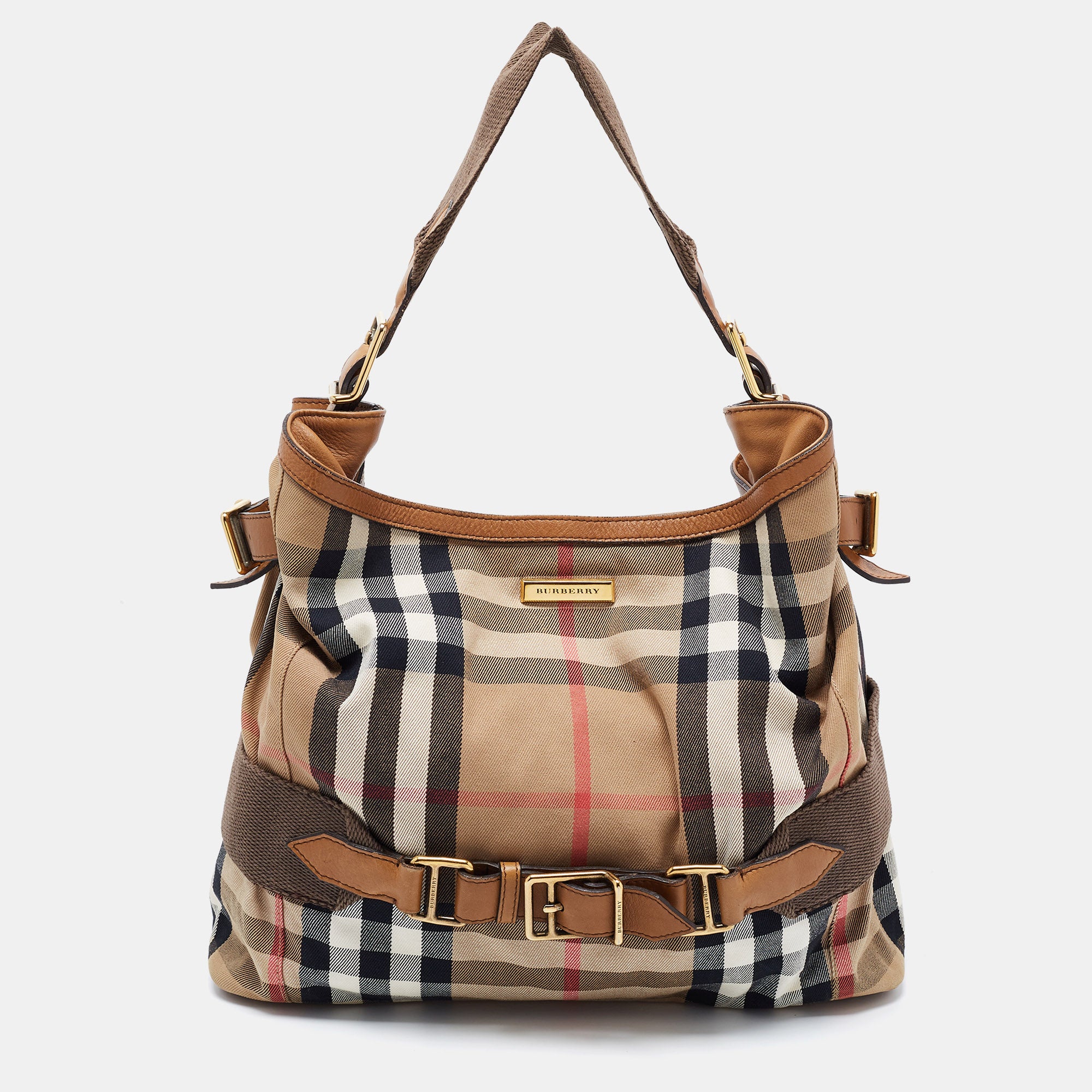 Burberry hobo bag discount canvas