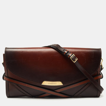 Burberry Ombre Brown Leather Abbott Shoulder Bag