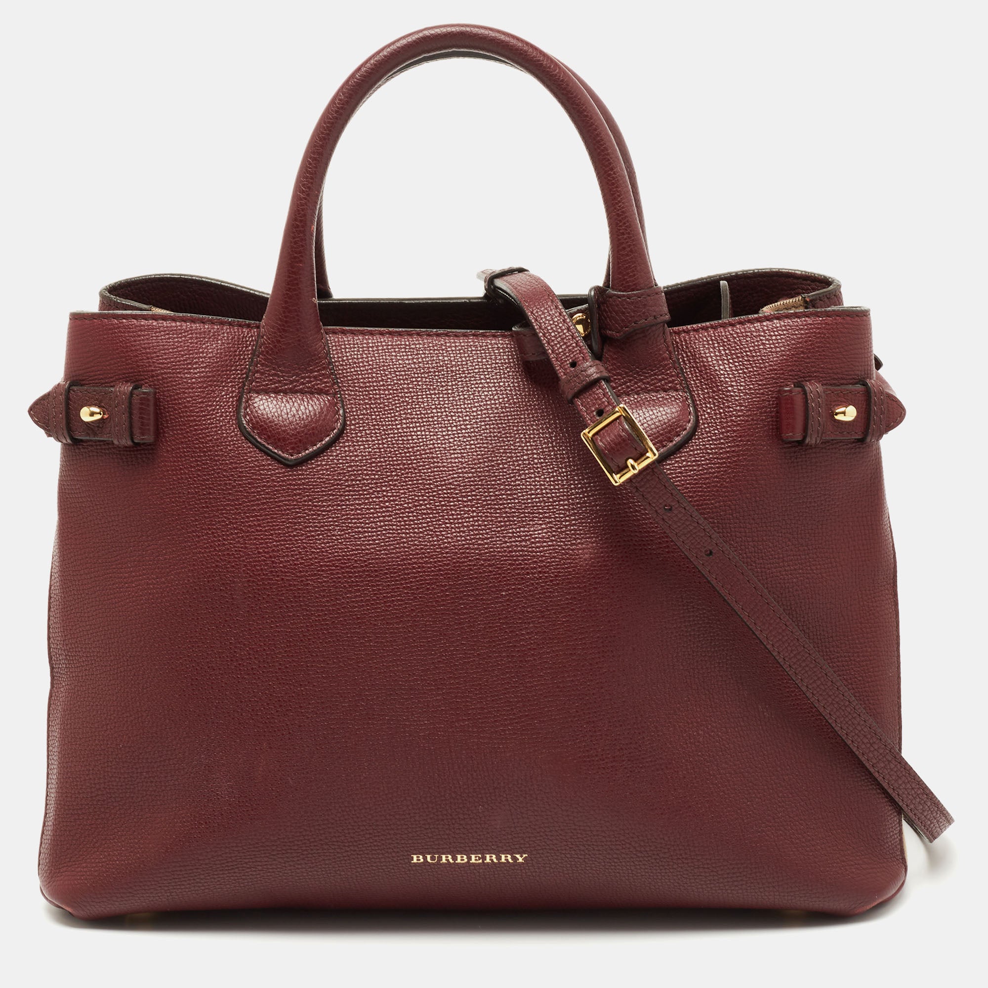 Burberry store burgundy tote