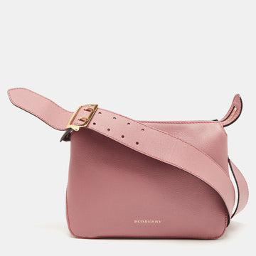 BURBERRY Pink Leather Helmsley Crossbody Bag