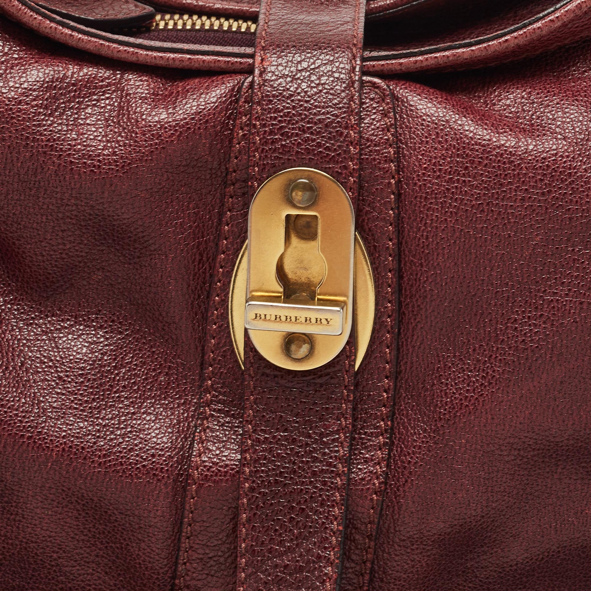 Burberry Bartow Brown Leather Hobo Bag