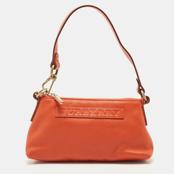BURBERRY Orange Leather Shoulder Bag