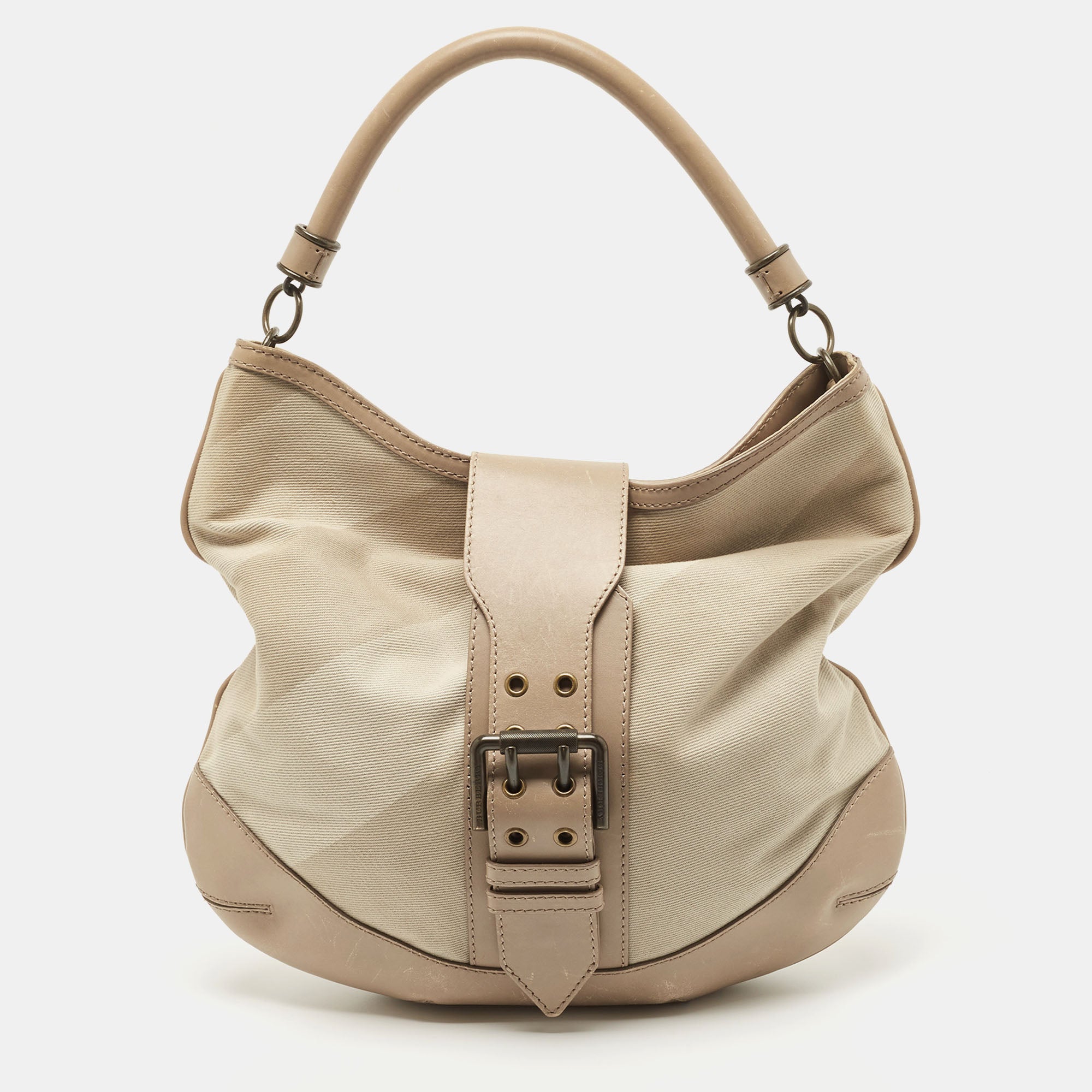 Burberry sales canvas hobo