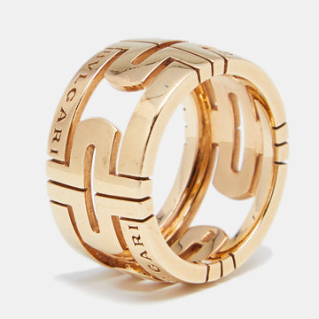 Bvlgari Parentesi 18K Yellow Gold Band Ring 53