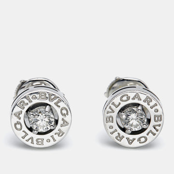 BVLGARI Diamonds 18k White Gold Stud Earrings