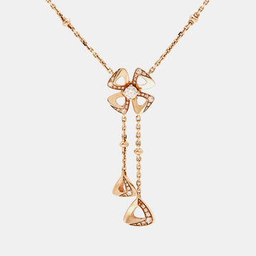 BVLGARI Fiorever Diamond 18K Rose Gold Necklace