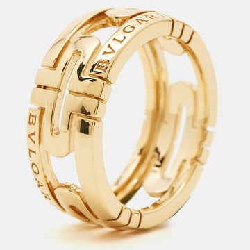 BVLGARI Parentesi 18k Yellow Gold Ring Size 52