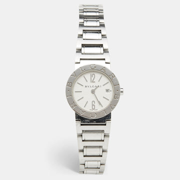 BVLGARI Silver White Stainless Steel   BB26SS Women's Wristwatch 26 mm
