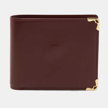 Cartier Burgundy Leather Must de Cartier Wallet