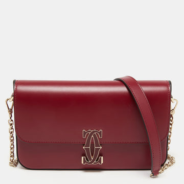 Cartier Red Leather Double C de Cartier Shoulder Bag