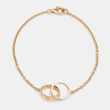 Cartier Love Interlocking Loops 18k Yellow Gold Link Bracelet