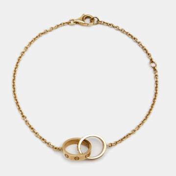 Cartier Love Interlocking Loop 18K Yellow Gold Bracelet