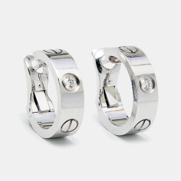 Cartier Love Diamonds 18k White Gold Earrings