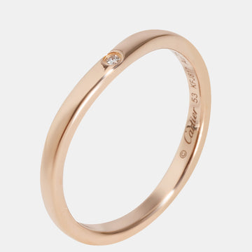 Cartier Ballerine Wedding Band 18K Rose Gold Diamond Ring EU 53