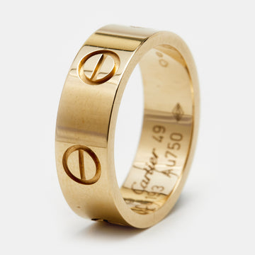 Cartier Love 18k Yellow Gold Band Ring Size 49