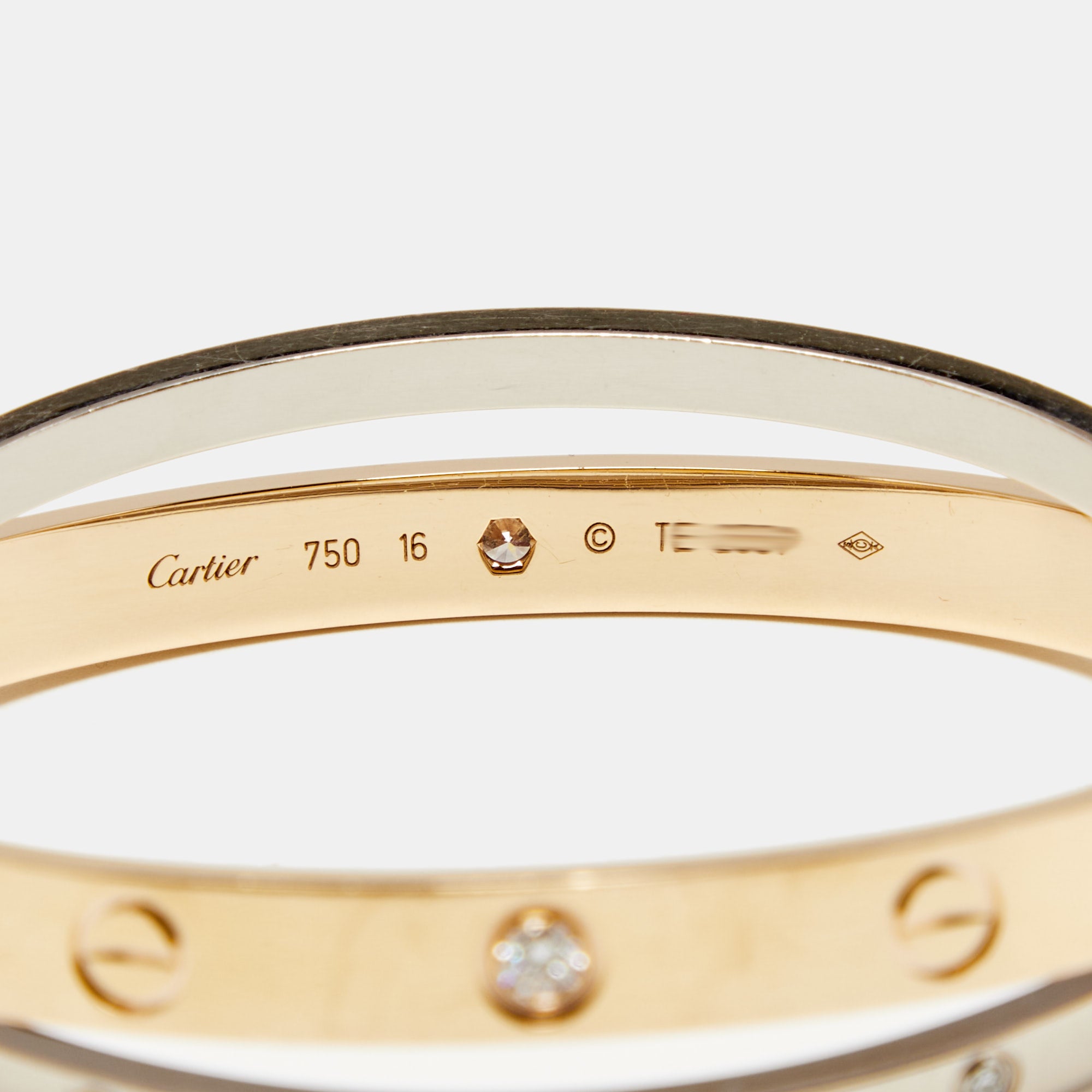 Cartier two tone discount bangle