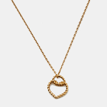 Cartier Coeur Torsade De Cartier 18k Rose Gold Pendant Necklace