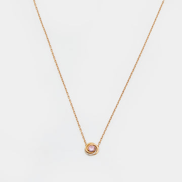 Cartier Trinity Pink Sapphire 18k Three Tone Gold Necklace