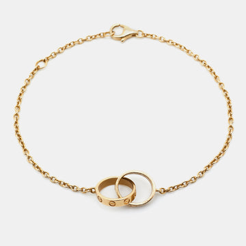 Cartier Love Interlocking Loop 18k Yellow Gold Bracelet